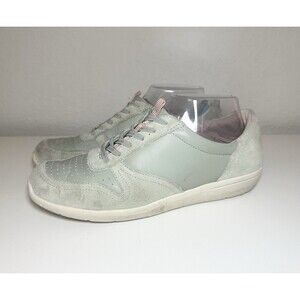 Vionic Women's 7.5 Karigan Comfort Lace-Up Slip On Sneaker Sage Leather Suede